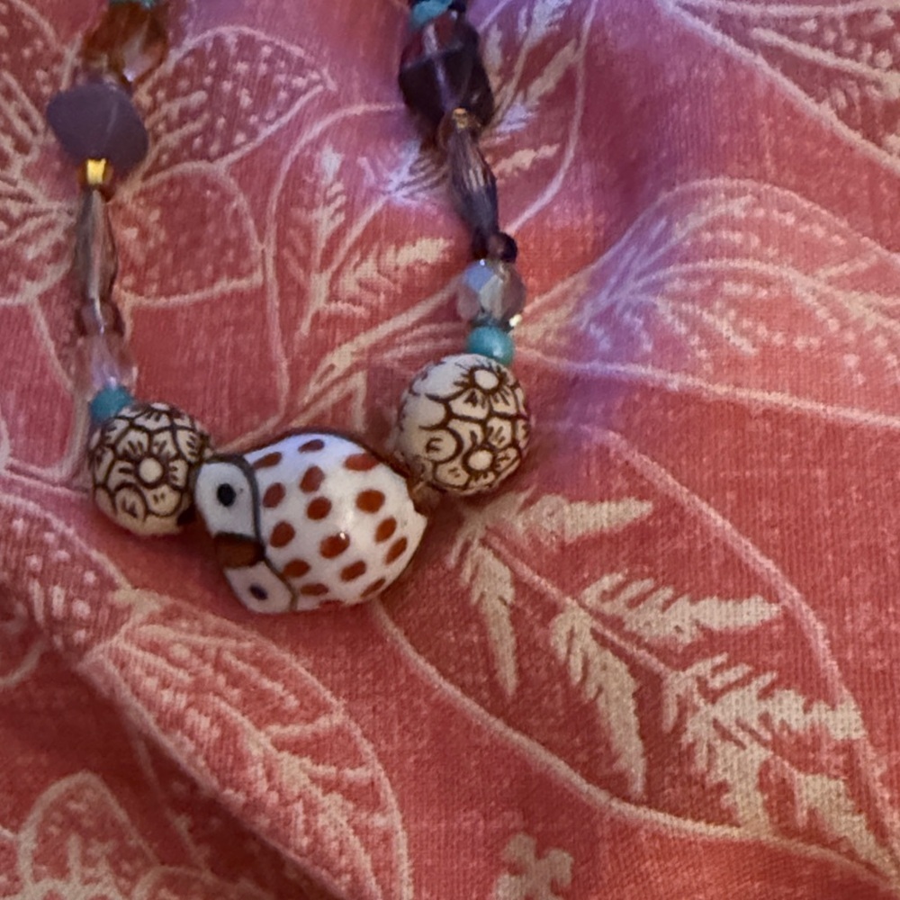 Charming Owl Beaded Necklace - Picture 5 of 5